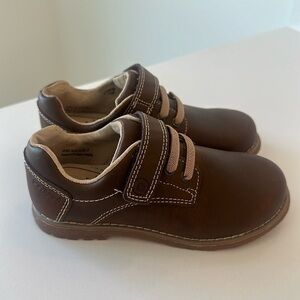 Pediped leather brown toddler shoes 27 Velcro